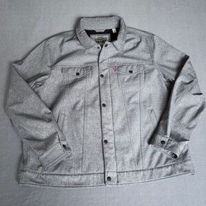 Levi's Men’s Gray Soft Shell Trucker Jacket Jacket‎ size 2XLT Polyester like new